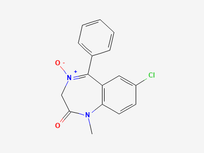 7-chloro-1-methyl-5-phenyl-1,3-dihydro-2H-1,4-benzodiazepin-2-one 4-oxide Structure