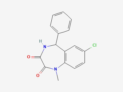 (5RS)-7-chloro-1-methyl-5-phenyl-4,5-dihydro-1H-1,4-benzodiazepine-2,3-dione Structure
