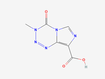 3-methyl-4-oxo-3,4-dihydroimidazo[5,1-d][1,2,3,5]-tetrazine-8-carboxylic acid Structure