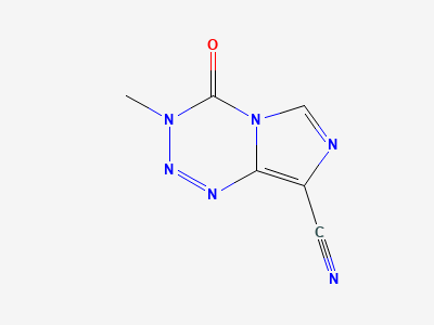 3-methyl-4-oxo-3,4-dihydroimidazo[5,1-d]-[1,2,3,5]tetrazine-8-carbonitrile Structure