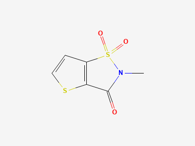2-methylthieno[2,3-d]isothiazol-3(2H)-one 1,1-dioxide Structure