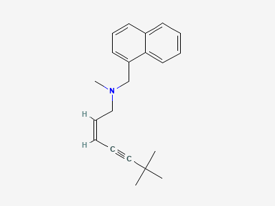 (2Z)-N,6,6-trimethyl-N-(naphthalen-1-ylmethyl)hept-2-en-4-yn-1-amine (cis-terbinafine) Structure