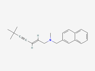 (2E)-N,6,6-trimethyl-N-(naphthalen-2-ylmethyl)hept-2-en-4-yn-1-amine (trans-isoterbinafine) Structure