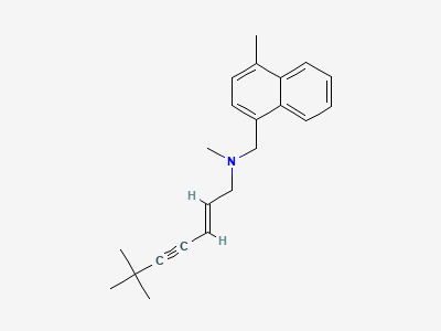 (2E)-N,6,6-trimethyl-N-[(4-methylnaphthalen-1-yl)methyl]hept-2-en-4-yn-1-amine (4-methylterbinafine) Structure
