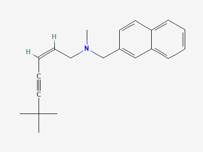 (2Z)-N,6,6-trimethyl-N-(naphthalen-2-ylmethyl)hept-2-en-4-yn-1-amine (cis-isoterbinafine) Structure
