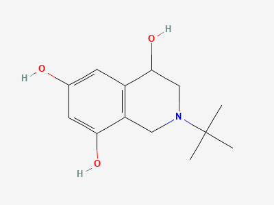 (4RS)-2-tert-butyl-1,2,3,4-tetrahydroisoquinoline-4,6,8-triol Structure