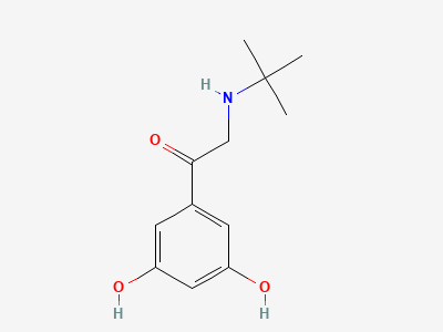 2-(tert-butylamino)-1-(3,5-dihydroxyphenyl)ethan-1-one Structure