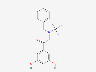2-[benzyl(tert-butyl)amino]-1-(3,5-dihydroxyphenyl)ethan-1-one Structure