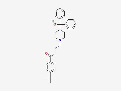 1-[4-(1,1-dimethylethyl)phenyl]-4-[4-(hydroxydiphenylmethyl)piperidin-1-yl]butan-1-one Structure