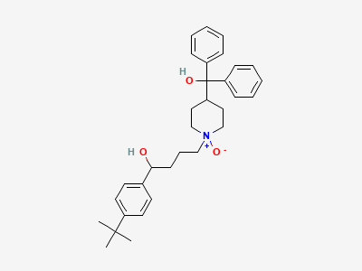 1-[(4RS)-4-[4-(1,1-dimethylethyl)phenyl]-4-hydroxybutyl]-4-(hydroxydiphenylmethyl)piperidine 1-oxide Structure