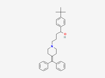 (1RS)-1-[4-(1,1-dimethylethyl)phenyl]-4-[4-(diphenylmethylene)piperidin-1-yl]butan-1-ol Structure