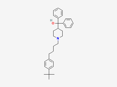 [1-[4-[4-(1,1-dimethylethyl)phenyl]butyl]-piperidin-4-yl]diphenylmethanol Structure