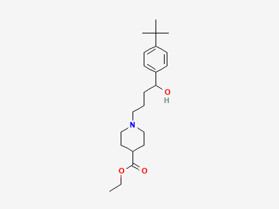 Ethyl 1-[(4RS)-4-[4-(1,1-dimethylethyl)phenyl]-4-hydroxybutyl]piperidine-4-carboxylate Structure