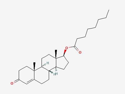 3-oxoandrost-4-en-17β-yl octanoate (testosterone octanoate) Structure