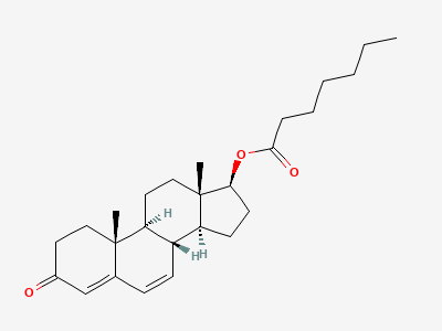 3-oxoandrosta-4,6-dien-17β-yl heptanoate (Δ6-testosterone enantate) Structure