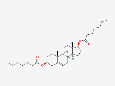 Androst-5-ene-3β,17β-diyl diheptanoate Structure