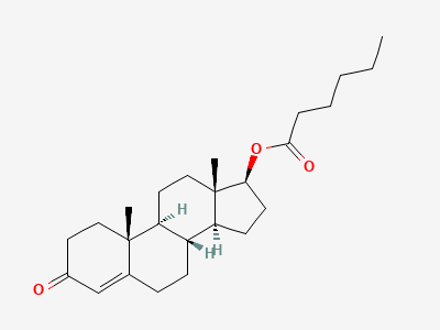 3-oxoandrost-4-en-17β-yl hexanoate (testosterone caproate) Structure