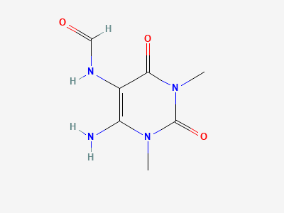 N-(6-amino-1,3-dimethyl-2,4-dioxo-1,2,3,4-tetrahydropyrimidin-5-yl)formamide Structure