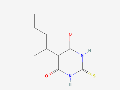 5-[(2RS)-pentan-2-yl]-2-sulfanylidene-1,3-diazinane-4,6-dione Structure