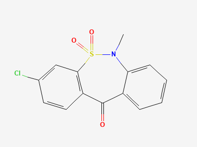 3-chloro-6-methyldibenzo[c,f][1,2]thiazepin-11(6H)-one S,S-dioxide Structure