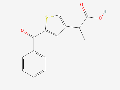 (2RS)-2-(5-benzoylthiophen-3-yl)propanoic acid Structure