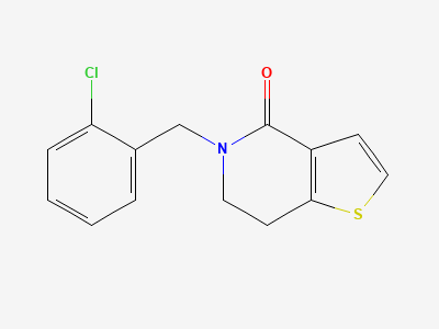 5-(2-chlorobenzyl)-6,7-dihydrothieno[3,2-c]pyridin-4(5H)-one Structure