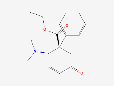 Ethyl (1RS,6SR)-6-(dimethylamino)-3-oxo-3,6-dihydro[1,1'-biphenyl]-1(2H)-carboxylate Structure