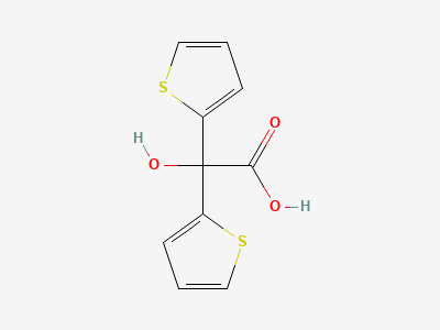 Hydroxy[di(thiophen-2-yl)]acetic acid Structure