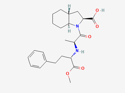 (2S,3aR,7aS)-1-[(2S)-2-[[(2S)-1-methoxy-1-oxo-4-phenylbutan-2-yl]amino]propanoyl]octahydro-1H-indole-2-carboxylic acid (methyl ester derivative) Structure