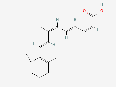 (2Z,4E,6Z,8E)-3,7-dimethyl-9-(2,6,6-trimethylcyclohex-1-en-1-yl)nona-2,4,6,8-tetraenoic acid (9,13-di-cis-retinoic acid) Structure