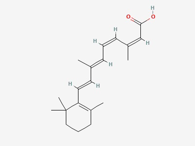 (2Z,4Z,6E,8E)-3,7-dimethyl-9-(2,6,6-trimethylcyclohex-1-en-1-yl)nona-2,4,6,8-tetraenoic acid (11,13-di-cis-retinoic acid) Structure