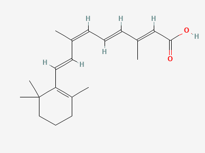 (2E,4E,6Z,8E)-3,7-dimethyl-9-(2,6,6-trimethylcyclohex-1-en-1-yl)nona-2,4,6,8-tetraenoic acid (9-cis-retinoic acid) Structure