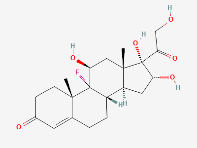 9-fluoro-11β,16α,17,21-tetrahydroxypregn-4-ene-3,20-dione (pretriamcinolone) Structure