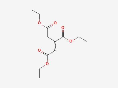 Triethyl propene-1,2,3-tricarboxylate (triethyl aconitate) Structure