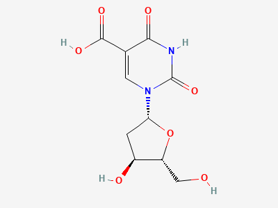 1-(2-deoxy-β-D-erythro-pentofuranosyl)-2,4-dioxo-1,2,3,4-tetrahydropyrimidine-5-carboxylic acid Structure