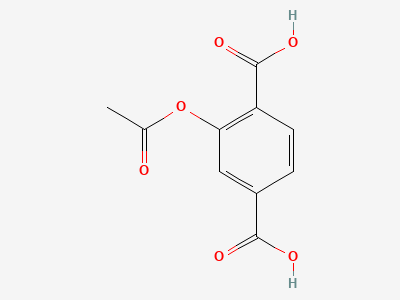 2-(acetyloxy)benzene-1,4-dicarboxylic acid (2-acetoxyterephthalic acid) Structure