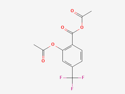 Acetic 2-(acetyloxy)-4-(trifluoromethyl)benzoic anhydride Structure