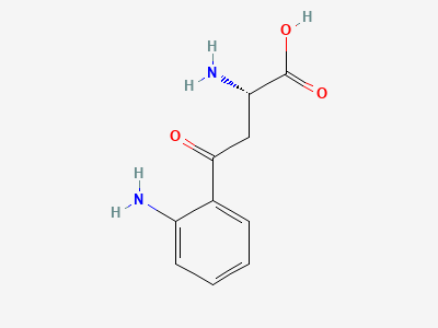 (2S)-2-amino-4-(2-aminophenyl)-4-oxobutanoic acid (kynurenine) Structure