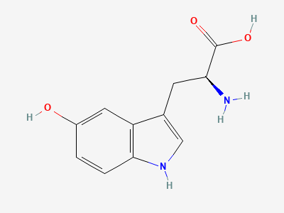 (2S)-2-amino-3-(5-hydroxy-1H-indol-3-yl)propanoic acid (5-hydroxytryptophan) Structure