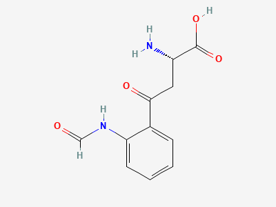 (2S)-2-amino-4-[2-(formylamino)phenyl]-4-oxobutanoic acid (N-formylkynurenine) Structure