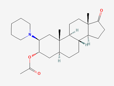 2β-(piperidin-1-yl)-17-oxo-5α-androstan-3α-yl acetate Structure