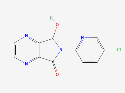 (7RS)-6-(5-chloropyridin-2-yl)-7-hydroxy-6,7-dihydro-5H-pyrrolo[3,4-b]pyrazin-5-one Structure