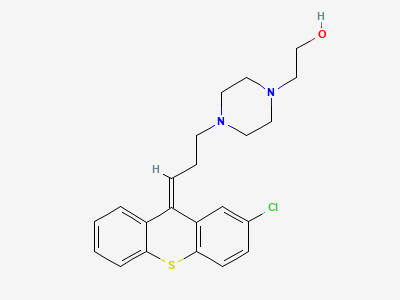 2-[4-[3-[(9Z)-2-chloro-9H-thioxanthen-9-ylidene]propyl]-piperazin-1-yl]ethanol Structure