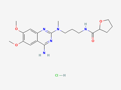Alfuzosin hydrochloride (API) N-[3-[(4-amino-6,7-dimethoxyquinazolin-2-yl)-methylamino]propyl]tetrahydrofuran-2-carboxamide hydrochloride Structure