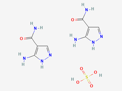 (n-1) 5-amino-(1H)-pyrazole-4-carboxamide hemisulfate Structure