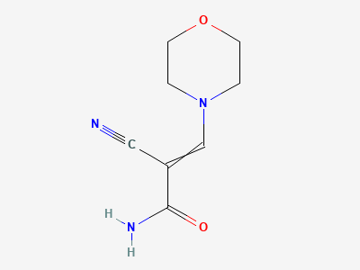 1 2-Cyano-3-morpholinoacrylamide Structure