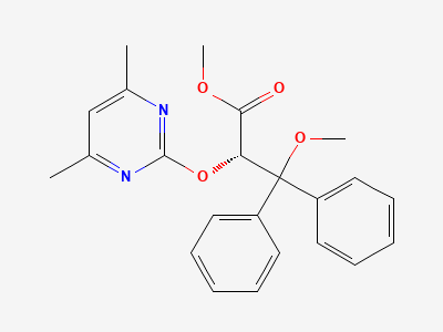 (S-enantiomer) (Starting material) Methyl 2-((4,6-dimethylpyrimidin-2-yl)oxy)-3-methoxy-3,3-diphenylpropanoate Structure