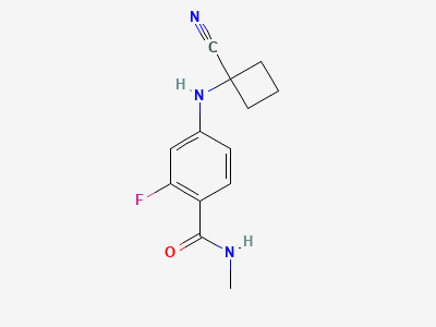 (KSM) 1 4-((1-Cyanocyclobutyl)amino)-2-fluoro-N-methylbenzamide Structure