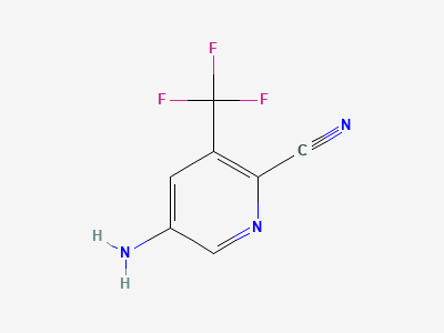 2 5-Amino-3-(trifluoromethyl)picolinonitrile Structure