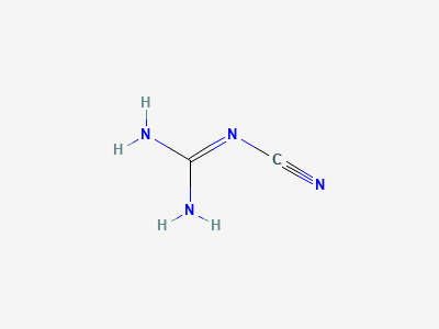 (Typically registered under the general D-ribofuranoside stereoisomer class) 2-Cyanoguanidine (also known as Dicyandiamide) Structure